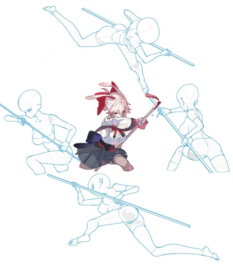 女性胴体作画用３Dモデル
