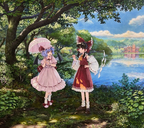 湖のほとりで