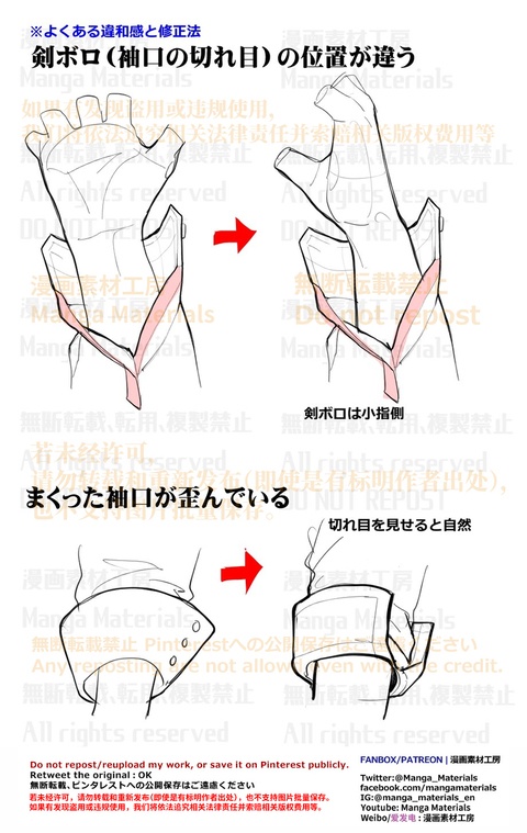 個人メモ：よくあるYシャツの違和感