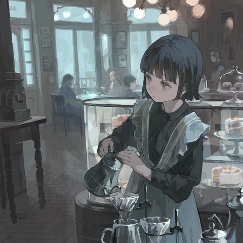 雨の日の喫茶室