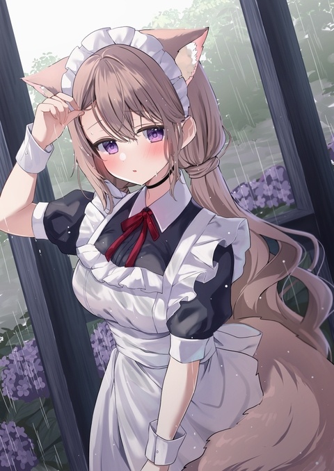 少し、濡れてしまいましたね