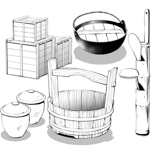 和風小物_炊事場３D素材集