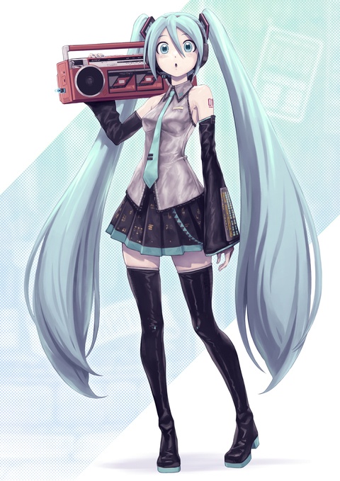 ラジカセかついで原宿へ舞い降りた初音ミク