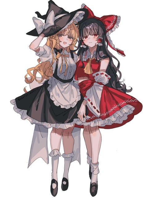 全身絵レイマリ