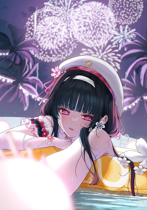 千咲ちゃんとナイトプール🌙